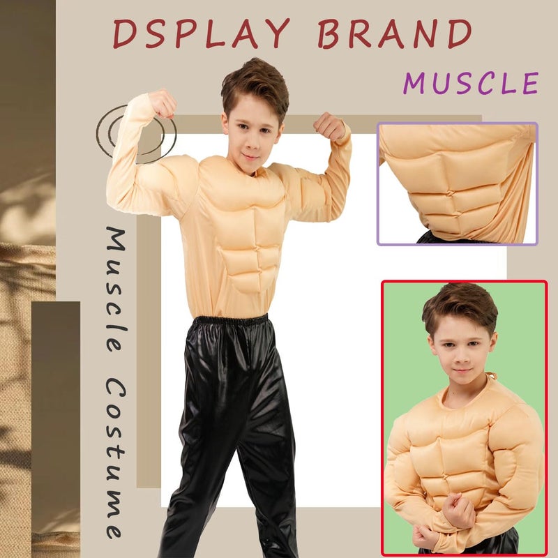 DSplay Kids Boy Muscle Shirt Costume (4-6Y) - Image 5